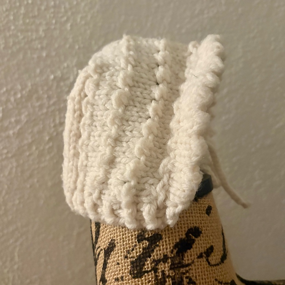 Vintage 1970 Hand Luxury Knitted Ivory Baby Layette Sweater Jacket Bonnet Set - Picture 9 of 11